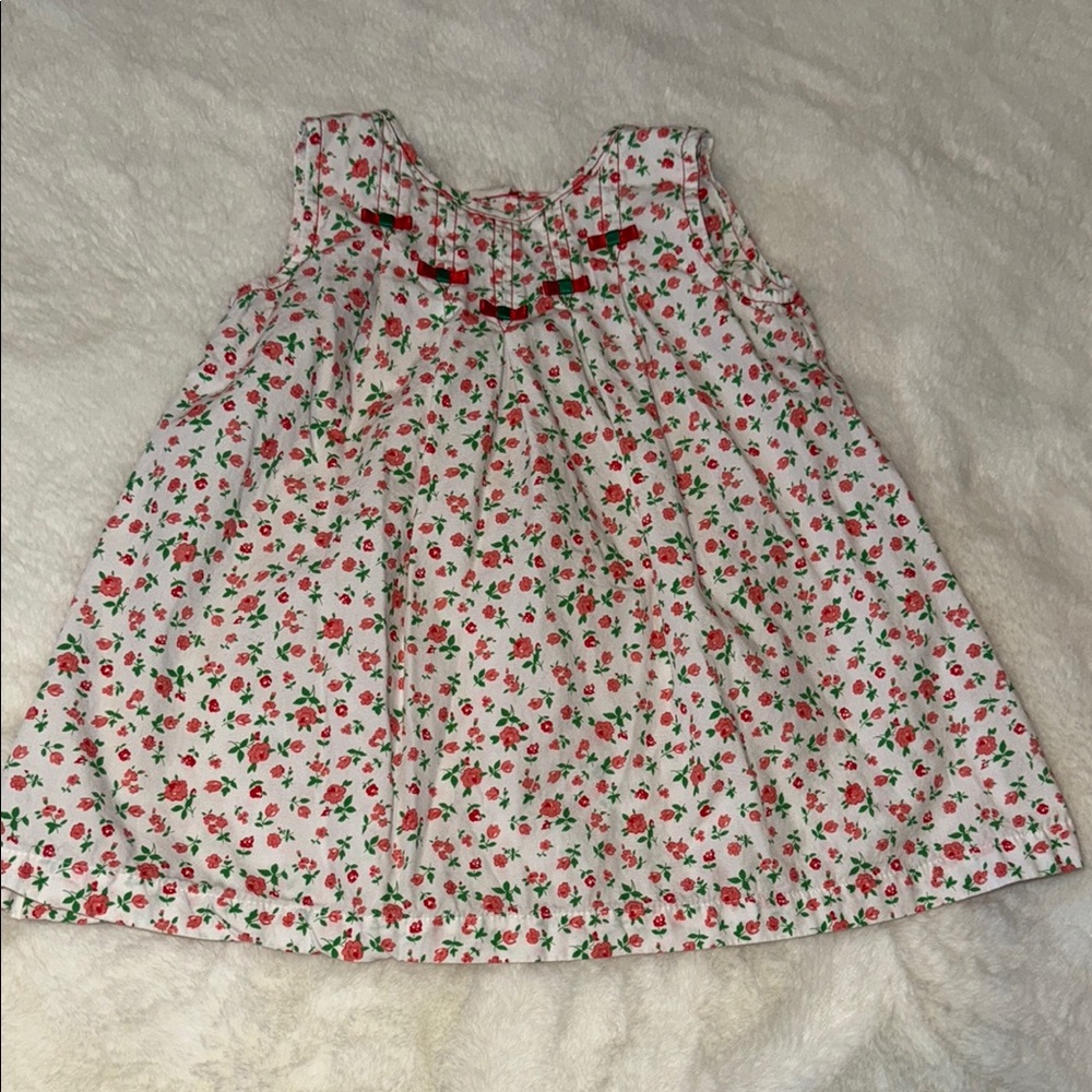 La Perla Floral Kids Dress - White, Red, Green